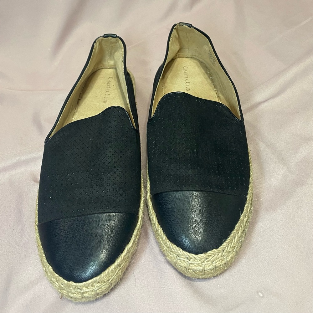 Charter Club Jonii espadrille flats in Black - Women’s Size 11